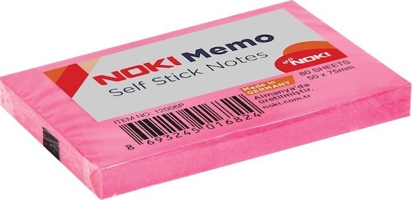 Noki Yapışkanlı Not Kağıdı 51X75 12006P Pembe