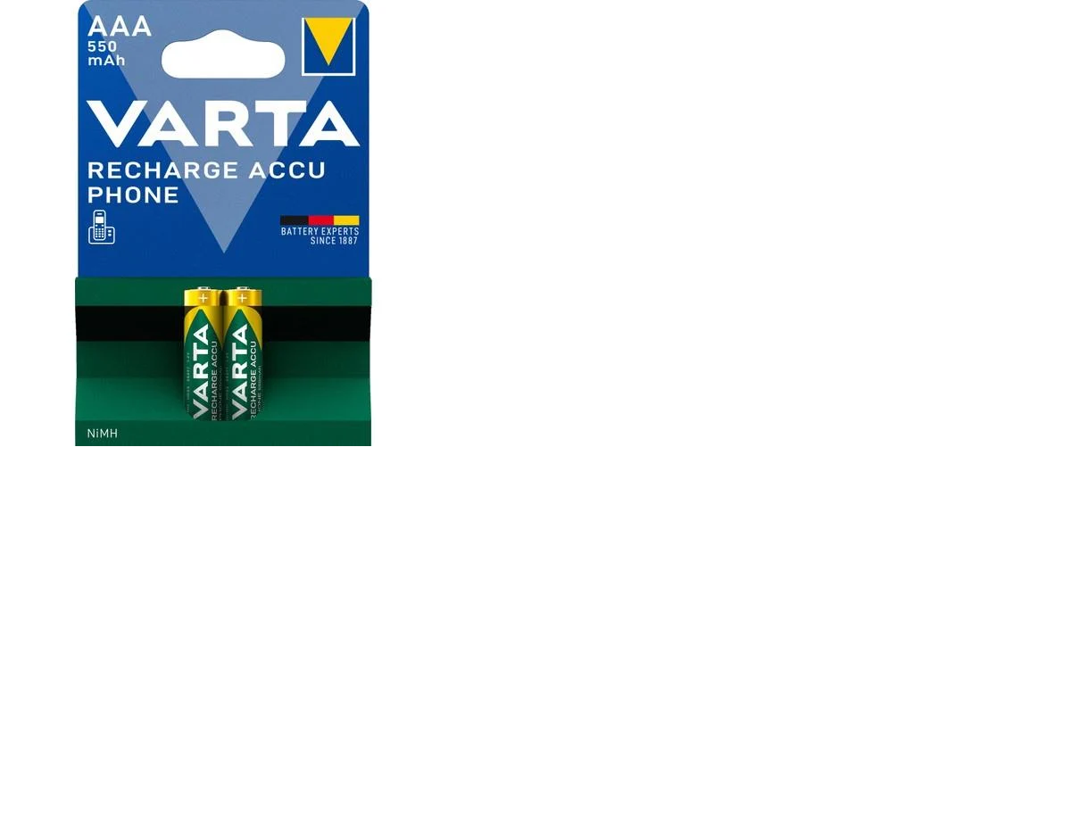 Varta 550 mAh Şarjlı AAA İnce Kalem Pil 2li