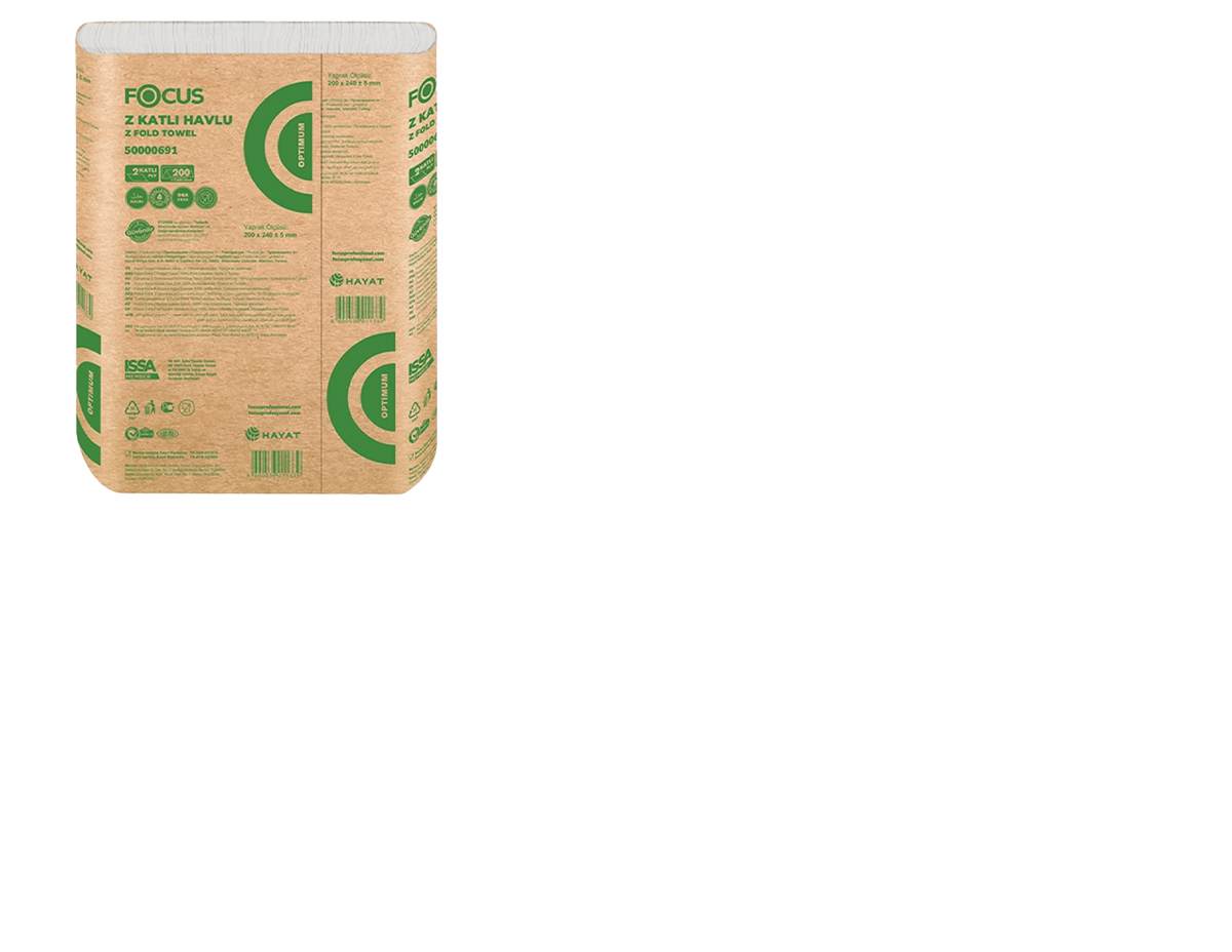 Focus Optimum Z Katlı Havlu 12x200 Adet 50000691