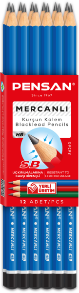 Pensan Mercanlı Kurşun Kalem 12 li