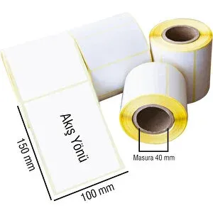 Tanex Eco Termal Barkod Etiket 100x150 Çap 40mm 500lü