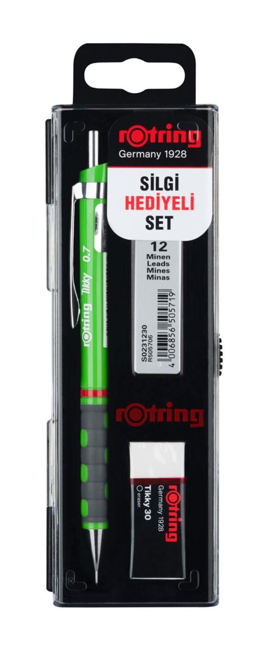 Rotring Tıkky Versatil Uçlu Kalem Okul Seti 0.7 Koyu Yeşil