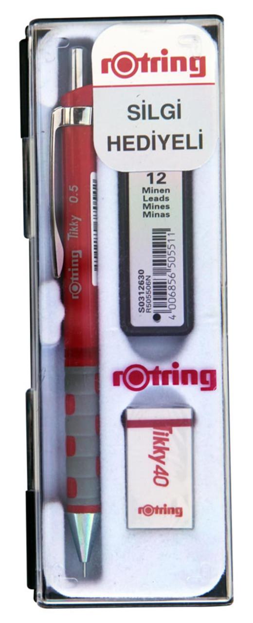 Rotring Tıkky Versatil Uçlu Kalem Okul Seti 0.5 Kırmızı