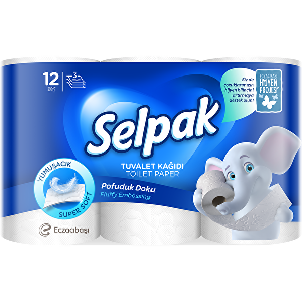 Selpak Tuvalet Kağıdı Hijyen 12 Rulo
