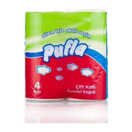 Pufla Tuvalet Kağıt 2 Katlı 4 Rulo