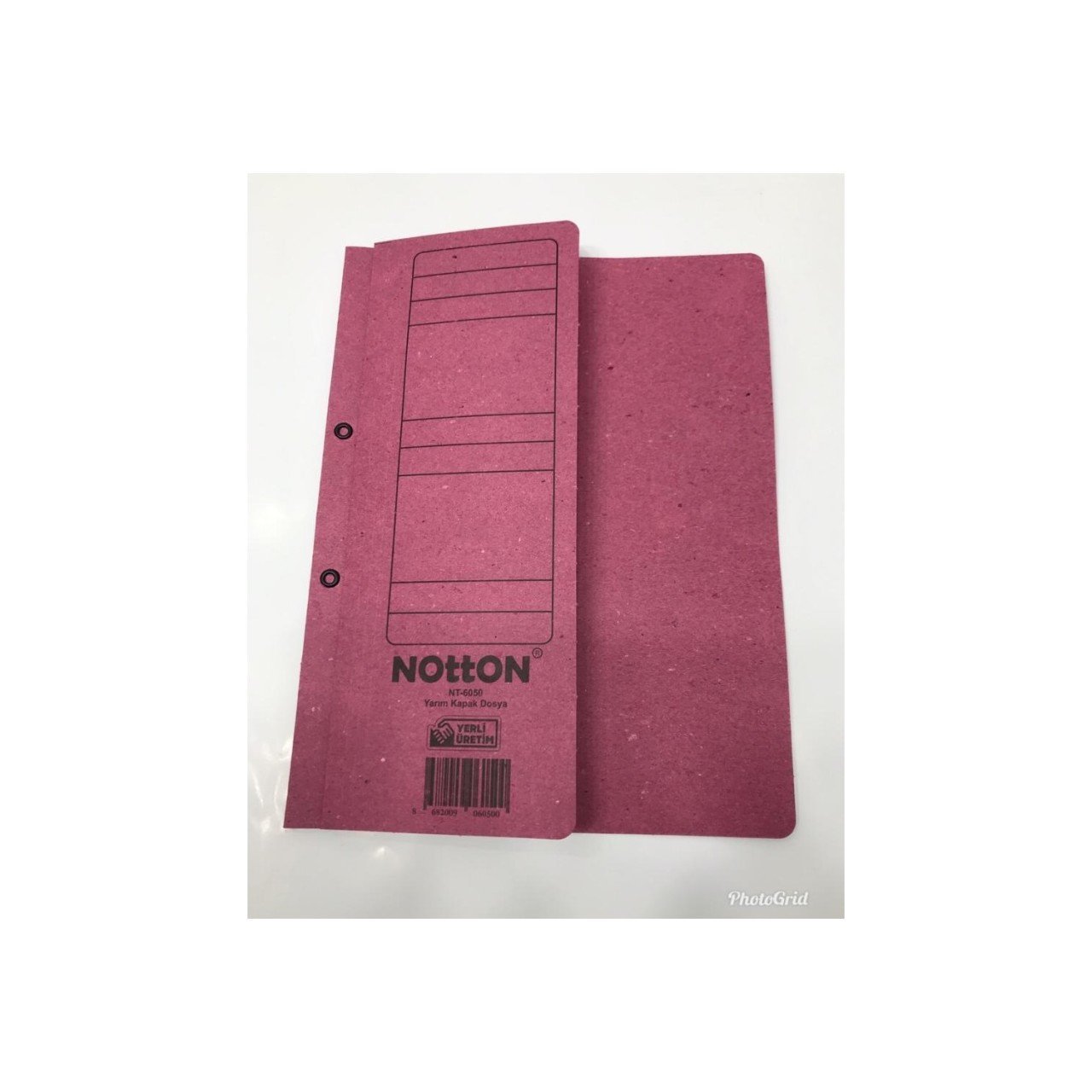 Notton Yarım Kapak Pembe Karton Dosya 50 Adetli Nt-6050