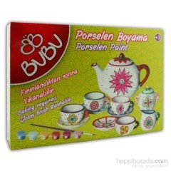 Bu-Bu Porselen Boy.Çay Set.Kelebek 13 Prç. Pb-0001