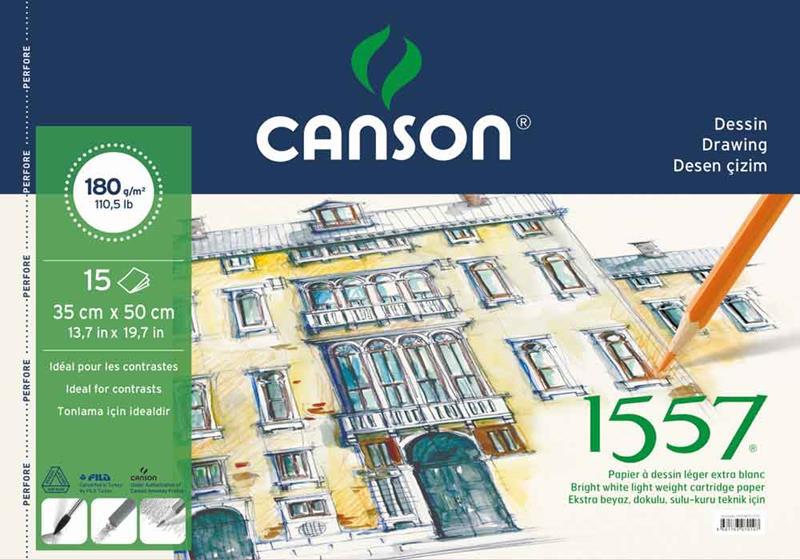 Canson Çizim Blok 35X50 1557 180G 15Yp 180153550