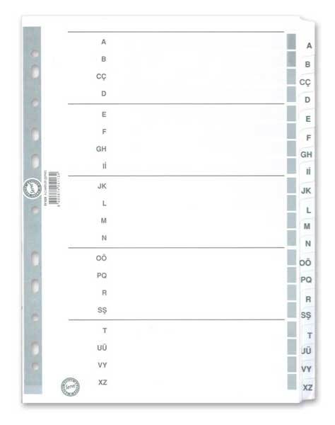 Serve Separatör A-Z Alfabetik A4 SV-5328