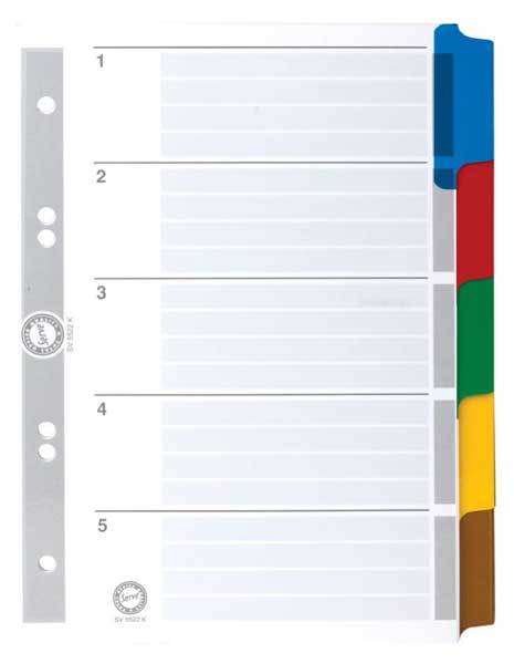 Serve Separatör Klasik A5 5 Renkli Sv-5522/K