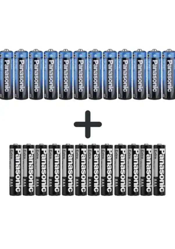 Panasonic R6BE/4PS Manganez AA Kalem Pil 12'li + R03UE/2S AAA İnce Kalem Pil 12'li