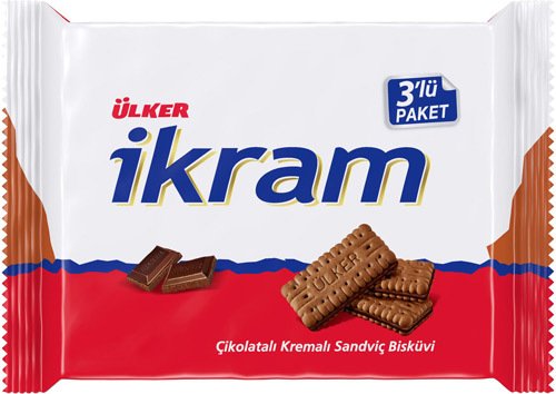 Ülker İkram Kremalı Bisküvi Çikolatalı 3X84Gr