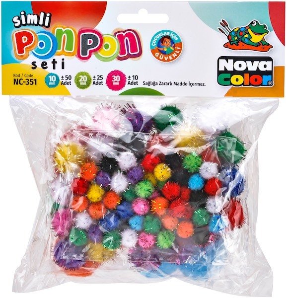 Nova Color Ponpon Seti Simli NC-351