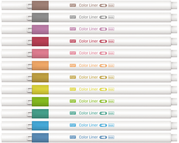 Kraf Color Liner Kalem 0.5mm 12 Renk 444