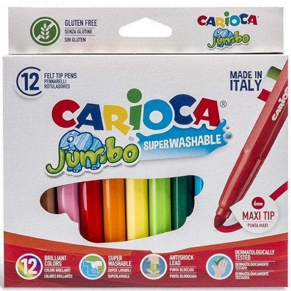 Carioca Keçeli Boya Jumbo Yıkanabilir 12 Li 40569