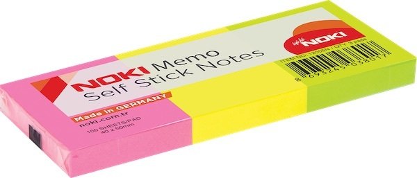 Noki Yapışkanlı Not Kağıdı 38X51 12005N Karışık Neon