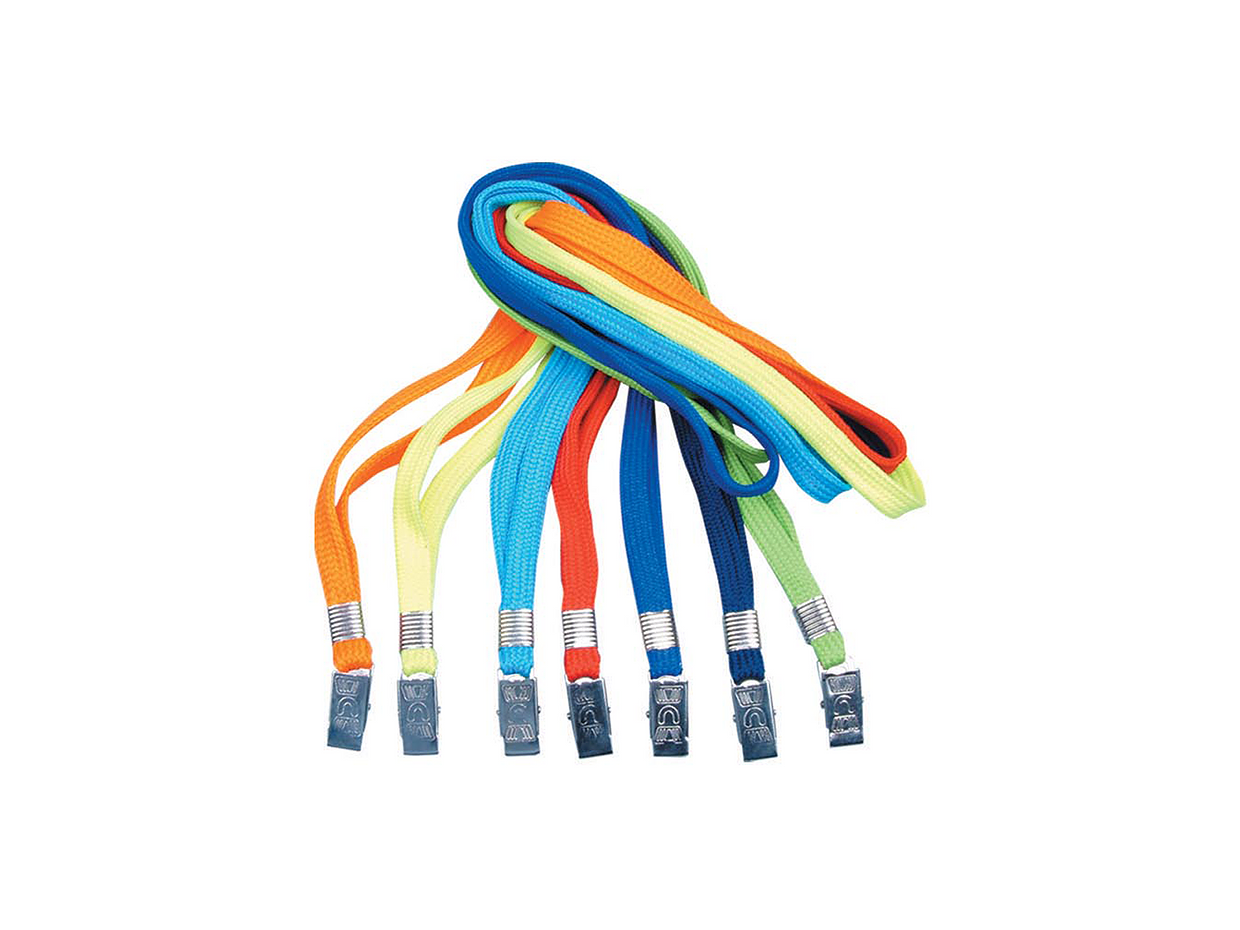 Yaka Kartı Askısı ﻿Yassı Örgü 50 Adetli Mor