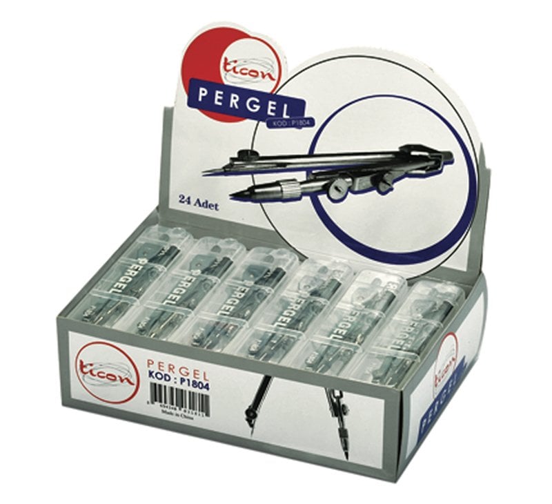 Ticon P1804 Pergel Seti Gümüş