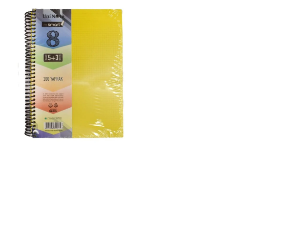 Çınar Defter A4 I M Smart Seperatörlü 5Kareli+3Çizgili 200 Yaprak 62057