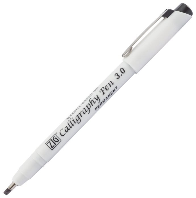 Zig Kaligrafi Kalemi Permanent 3,0mm PCA-310 Siyah
