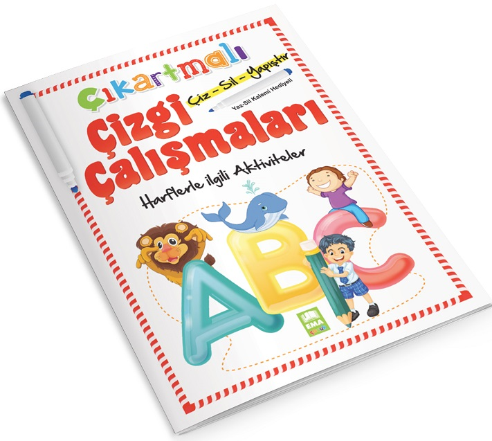 Ema Çıkartmalı Çizgi Çalışmaları-Harfler/Ema Çocuk