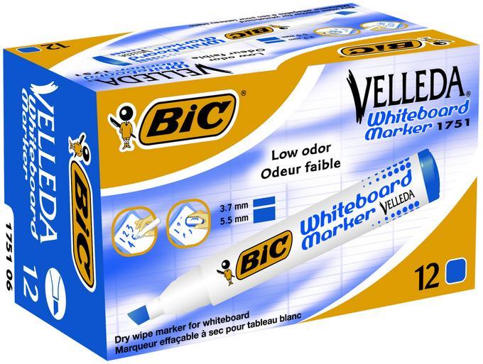 Bic Beyaz Tahta Kalem Velleda 1751 12 Li Siyah 904946