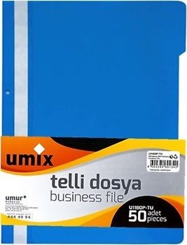 Umıx Plastik Telli Dosya Eko 50 Lı Mavi U1180P-Ma-Eco