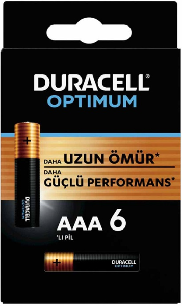 Duracell Optimum AAA İnce Kalem Pil 6lı