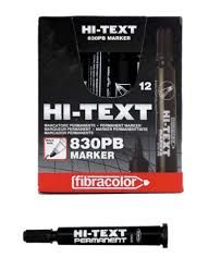 Hi-Text Permanent Marker Kalem Yuvarlak Uç Siyah 830PB 12 li