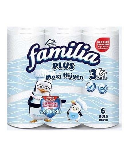 Familia Plus Maxi Hijyen Kağıt Havlu 6 Rulo 3 Katlı
