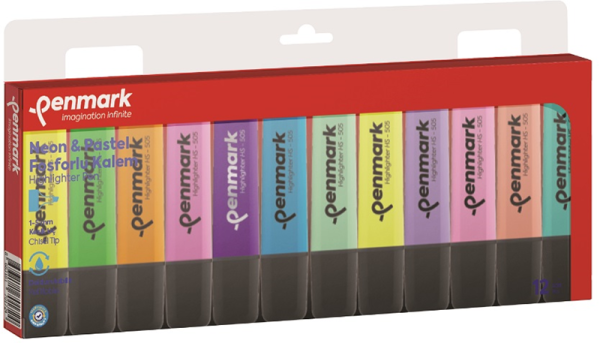Penmark Fosforlu Kalem Set 6 Pastel+ 6 Neon 12li HS 505 12PN