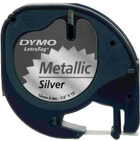 Dymo Şerit Letratag Metalik 12mmx4m Gri 721730 59429