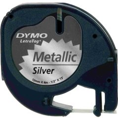 Dymo Şerit Letratag Metalik 12mmx4m Gri 721730 59429