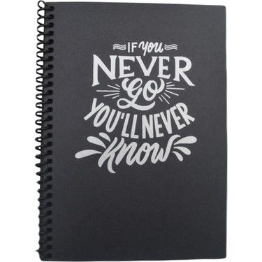 Gürmat 14*20 Siyah Defter – Spiralli – 40 Yaprak (Hamurundan Boyalı)