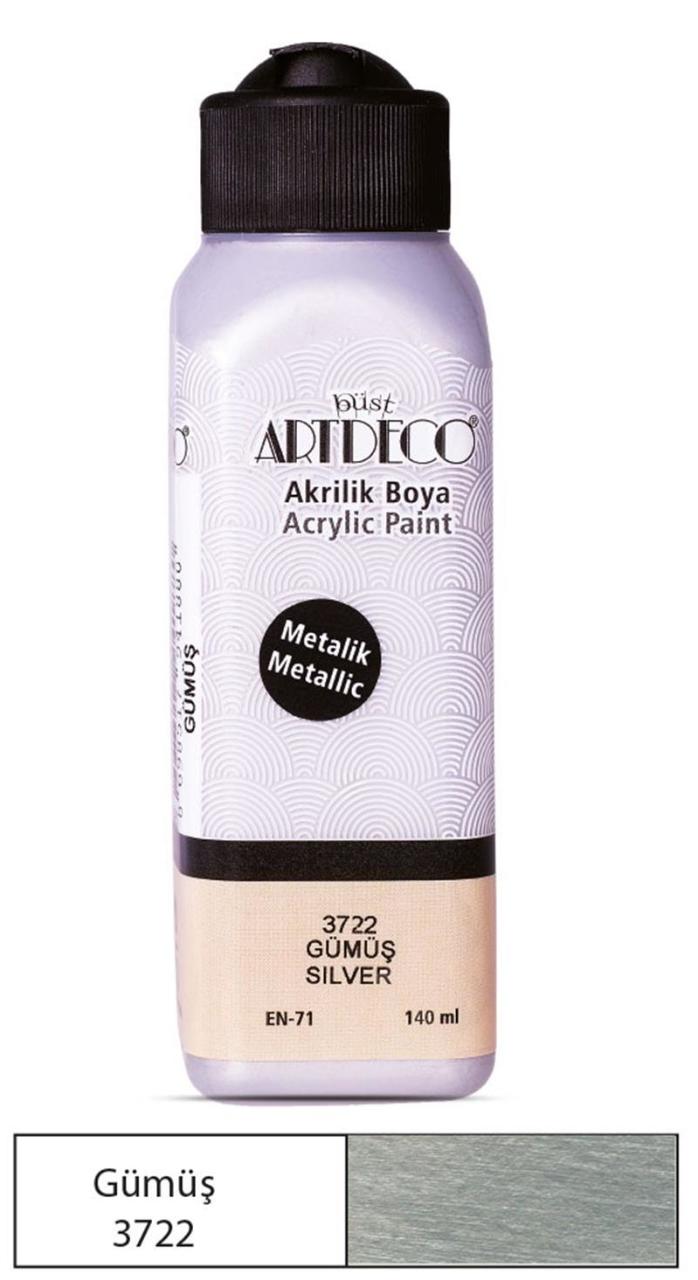 Artdeco Akrilik Boya 140 Ml Metalik Gümüş Y-071R-3722