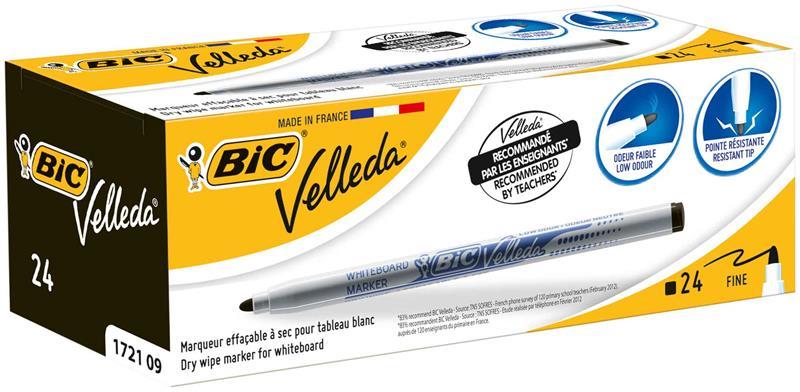 Bic Beyaz Tahta Kalem Velleda 1721 24 Lü Siyah 841842