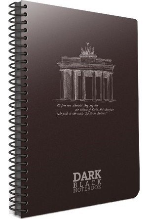 Gürmat 17*24 Siyah Defter – Spiralli – 40 Yaprak (Hamurundan Boyalı)