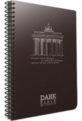 Gürmat 17*24 Siyah Defter – Spiralli – 40 Yaprak (Hamurundan Boyalı)