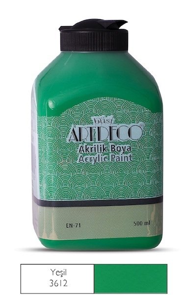 Artdeco Akrilik Boya 500 ml Yeşil Y-070L-3612