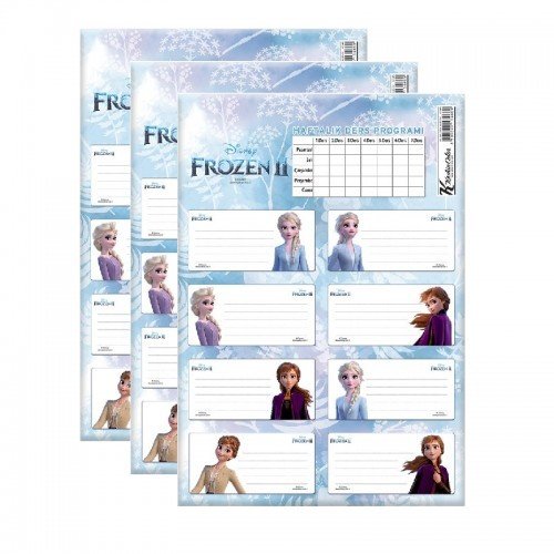Keskin Frozen II Ders Programlı 3Lü Okul Etiketi 220130-92