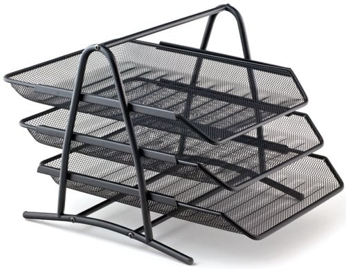 Bion Evrak Rafı 3 Lü Metal Perfore 9304 Siyah