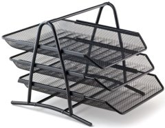 Bion Evrak Rafı 3 Lü Metal Perfore 9304 Siyah