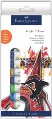 Faber Akrilik Boya 12  Renk 12 Ml Tüp 169501
