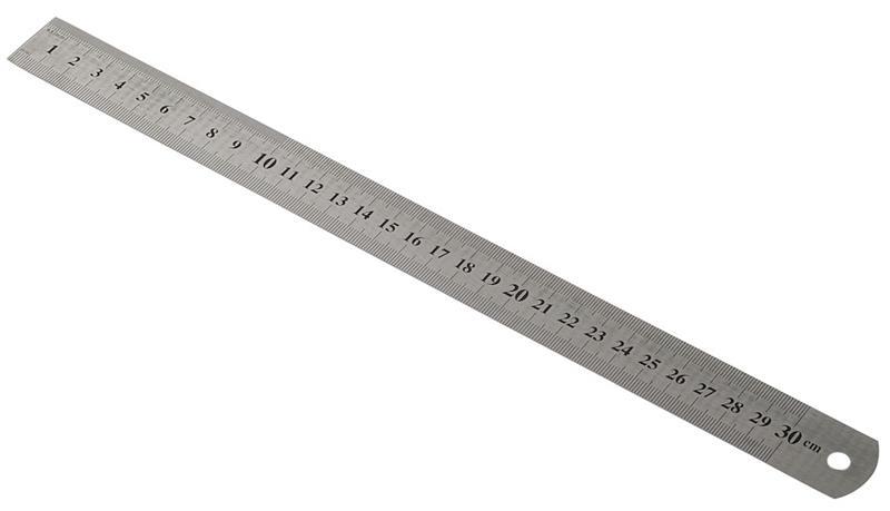 Kraf Çelik Cetvel 30 cm Inch Ölçülü 530G