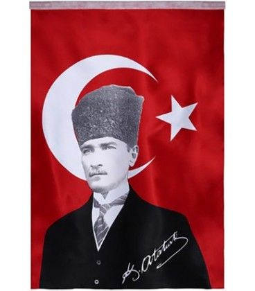 Ormi 70X105 Cm Saten Kumaş Atalı Bayrak