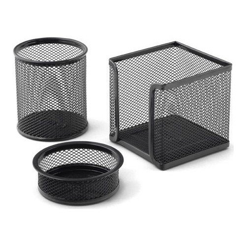 Globox Metal Siyah Ofis Seti 3'Lü