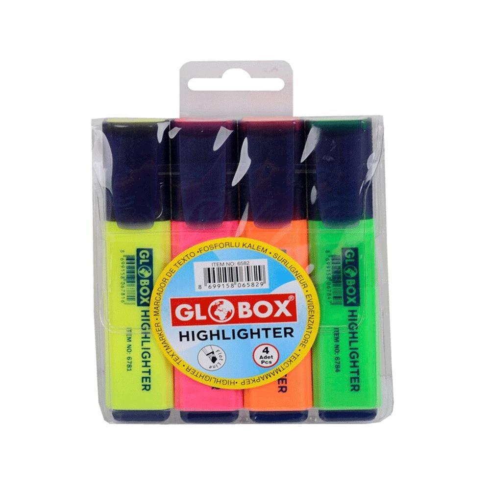 Globox Fosforlu Kalem 4'lü