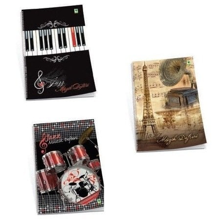 Çınar A4 30 Yaprak Spiralli K.Kapak Jazz Müzik Defteri