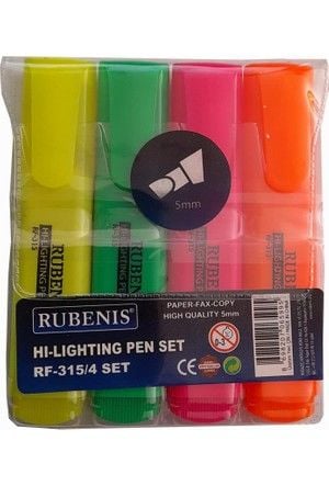 Rubenis Fosforlu Kalem 4 Renk