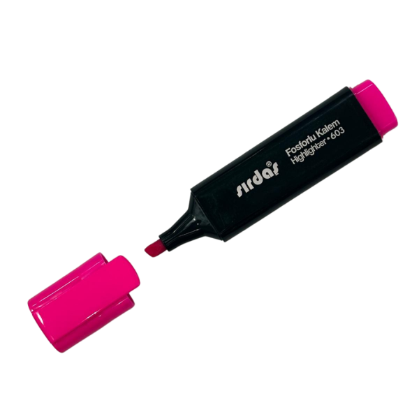 Sırdaş 603 Fosforlu Kalem Pembe